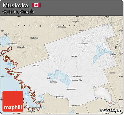 Classic Style Map of Muskoka