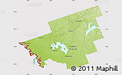 Physical Map of Muskoka, cropped outside