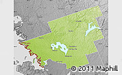 Physical Map of Muskoka, desaturated