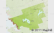 Physical Map of Muskoka, lighten