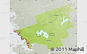Physical Map of Muskoka, lighten, semi-desaturated