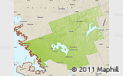 Physical Map of Muskoka, shaded relief outside