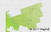 Physical Map of Muskoka, single color outside