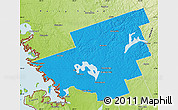 Political Map of Muskoka, physical outside