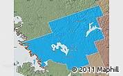 Political Map of Muskoka, semi-desaturated