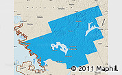 Political Map of Muskoka, shaded relief outside