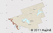 Shaded Relief Map of Muskoka, cropped outside