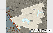Shaded Relief Map of Muskoka, darken