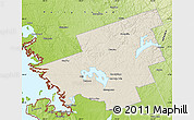Shaded Relief Map of Muskoka, physical outside