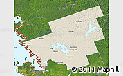 Shaded Relief Map of Muskoka, satellite outside