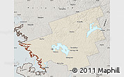 Shaded Relief Map of Muskoka, semi-desaturated