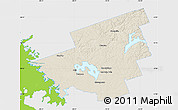 Shaded Relief Map of Muskoka, single color outside