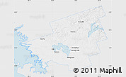 Silver Style Map of Muskoka, single color outside