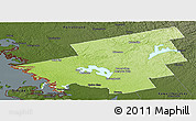 Physical Panoramic Map of Muskoka, darken