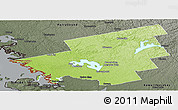 Physical Panoramic Map of Muskoka, darken, semi-desaturated