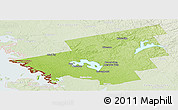 Physical Panoramic Map of Muskoka, lighten