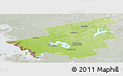 Physical Panoramic Map of Muskoka, lighten, semi-desaturated