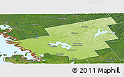 Physical Panoramic Map of Muskoka, satellite outside