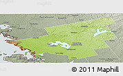 Physical Panoramic Map of Muskoka, semi-desaturated