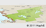 Physical Panoramic Map of Muskoka, shaded relief outside