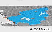 Political Panoramic Map of Muskoka, desaturated