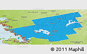 Political Panoramic Map of Muskoka, physical outside