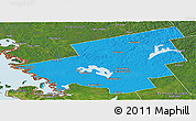 Political Panoramic Map of Muskoka, satellite outside