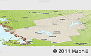 Shaded Relief Panoramic Map of Muskoka, physical outside