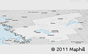 Silver Style Panoramic Map of Muskoka