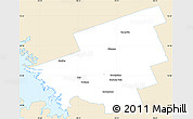 Classic Style Simple Map of Muskoka, single color outside