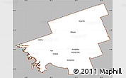 Gray Simple Map of Muskoka, cropped outside