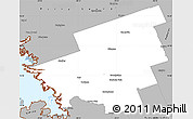 Gray Simple Map of Muskoka