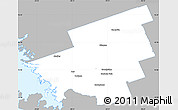 Gray Simple Map of Muskoka, single color outside