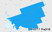 Political Simple Map of Muskoka, single color outside