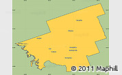 Savanna Style Simple Map of Muskoka, cropped outside
