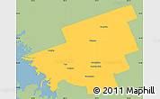 Savanna Style Simple Map of Muskoka, single color outside