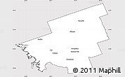 Silver Style Simple Map of Muskoka, cropped outside