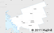 Silver Style Simple Map of Muskoka, single color outside