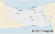 Classic Style 3D Map of Niagara, single color outside