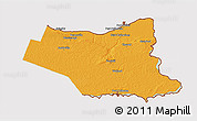 Political 3D Map of Niagara, cropped outside