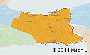 Political 3D Map of Niagara, lighten