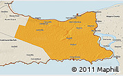 Political 3D Map of Niagara, shaded relief outside