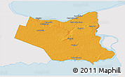 Political 3D Map of Niagara, single color outside