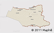 Shaded Relief 3D Map of Niagara, cropped outside
