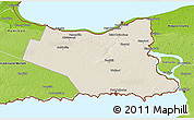 Shaded Relief 3D Map of Niagara, physical outside