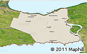 Shaded Relief 3D Map of Niagara, satellite outside