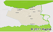 Shaded Relief 3D Map of Niagara, single color outside