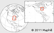 Blank Location Map of Niagara, within the entire country