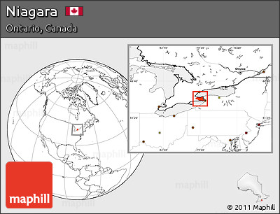 Blank Location Map of Niagara