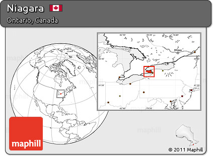 Blank Location Map of Niagara